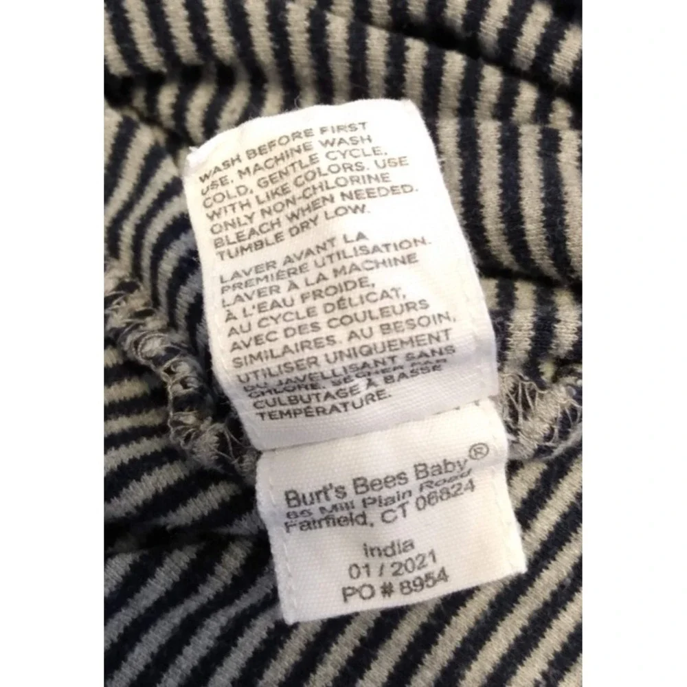 BURT'S BEES Organic Cotton SLEEPSACK 12M Nautical Prep Coastal Baby Eco-Friendly